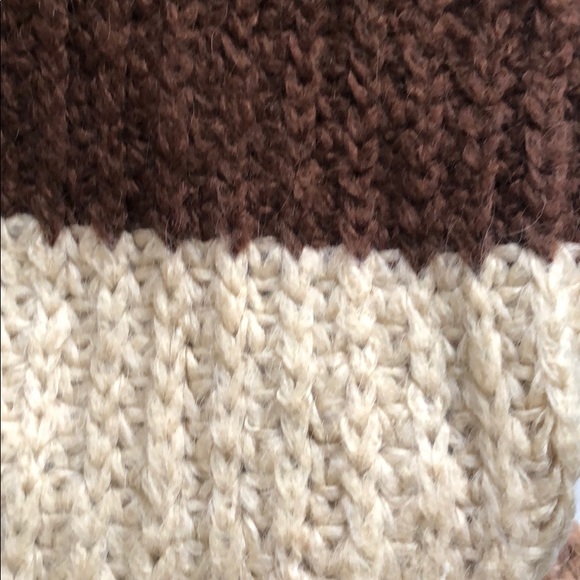 Zara Striped Oversized Knit Brown Fall Sweater - Picture 10 of 10